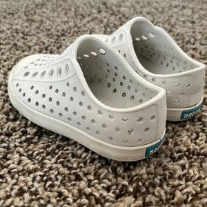 Native shoes toddler size 5. White. Decent shape.